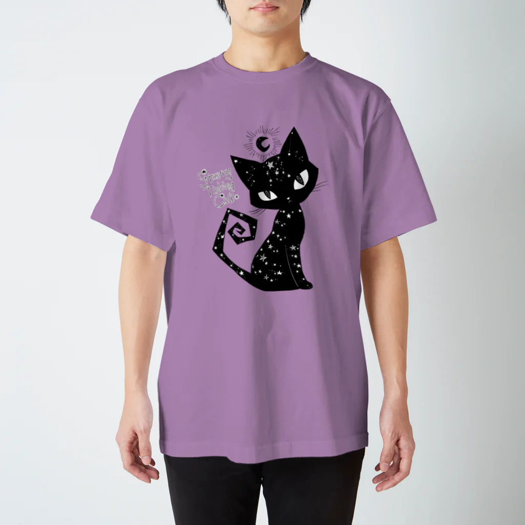 ぐるぐる洋品店のStarry Tabby Cat スタンダードTシャツ