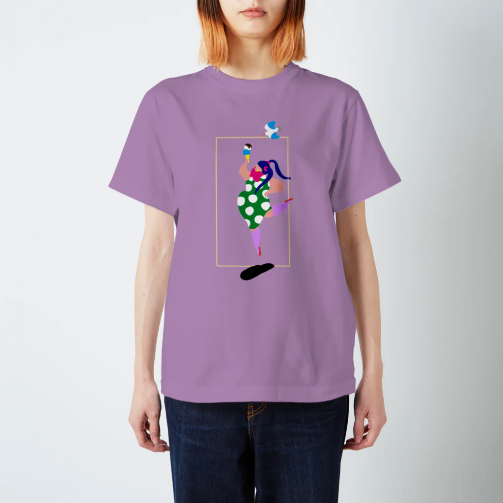 fig-treeの水玉の女01 スタンダードTシャツ