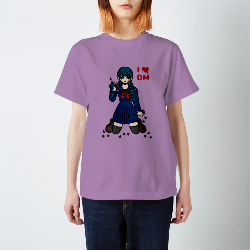 モグラノアナのデスマッチガール　女学生 スタンダードTシャツ