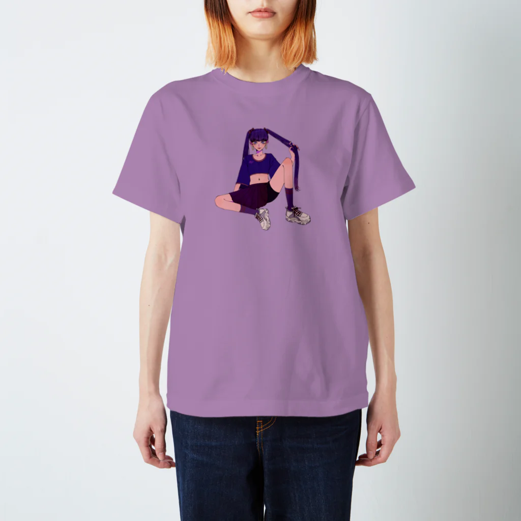 YUMMYのPURPLE ツインテちゃん💜 スタンダードTシャツ