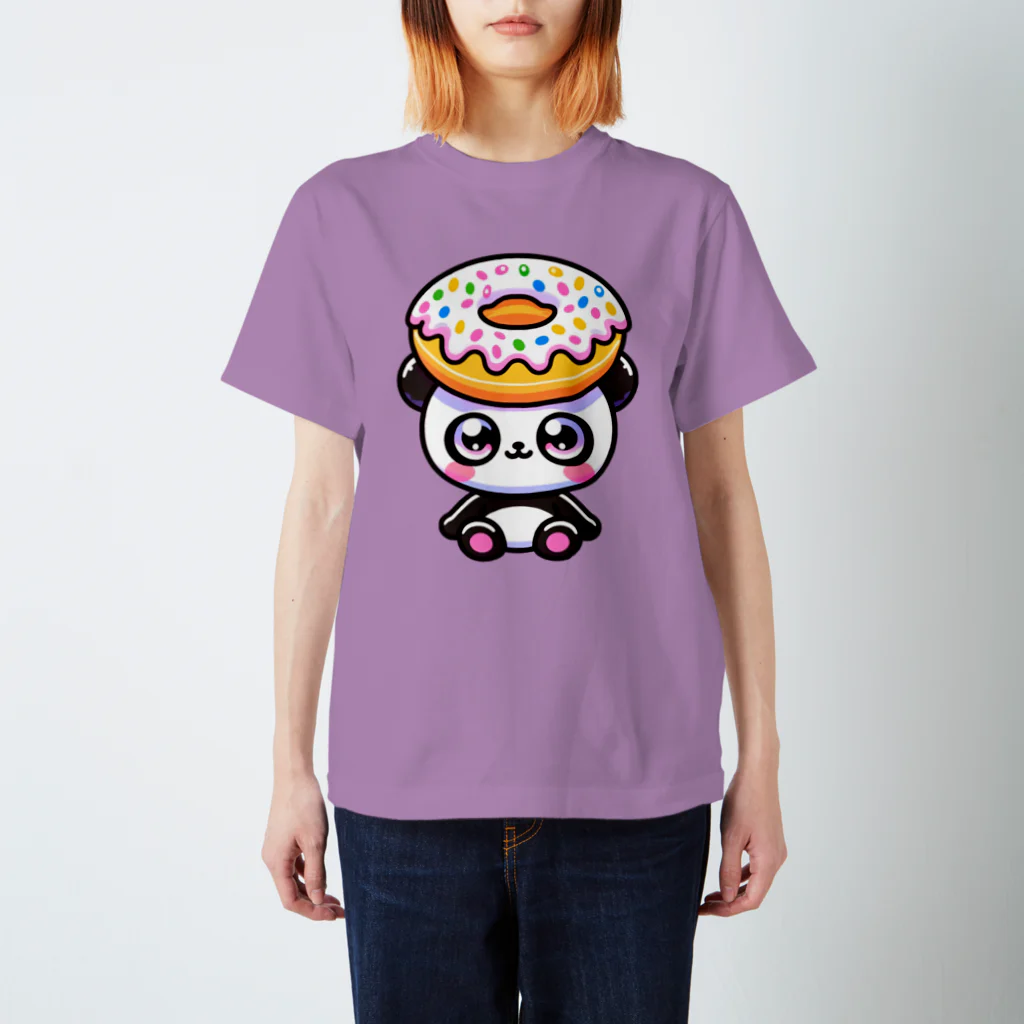 ハロー！スウィーティーズ！の子パンダ＆ドーナツB by スウィーティーズ Regular Fit T-Shirt