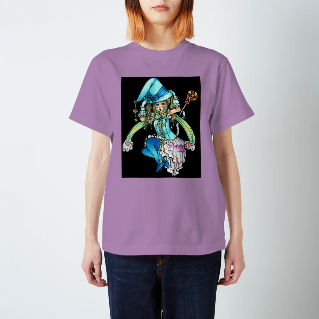 miku'ꜱGallery星猫の魔法少女miku両面 Regular Fit T-Shirt