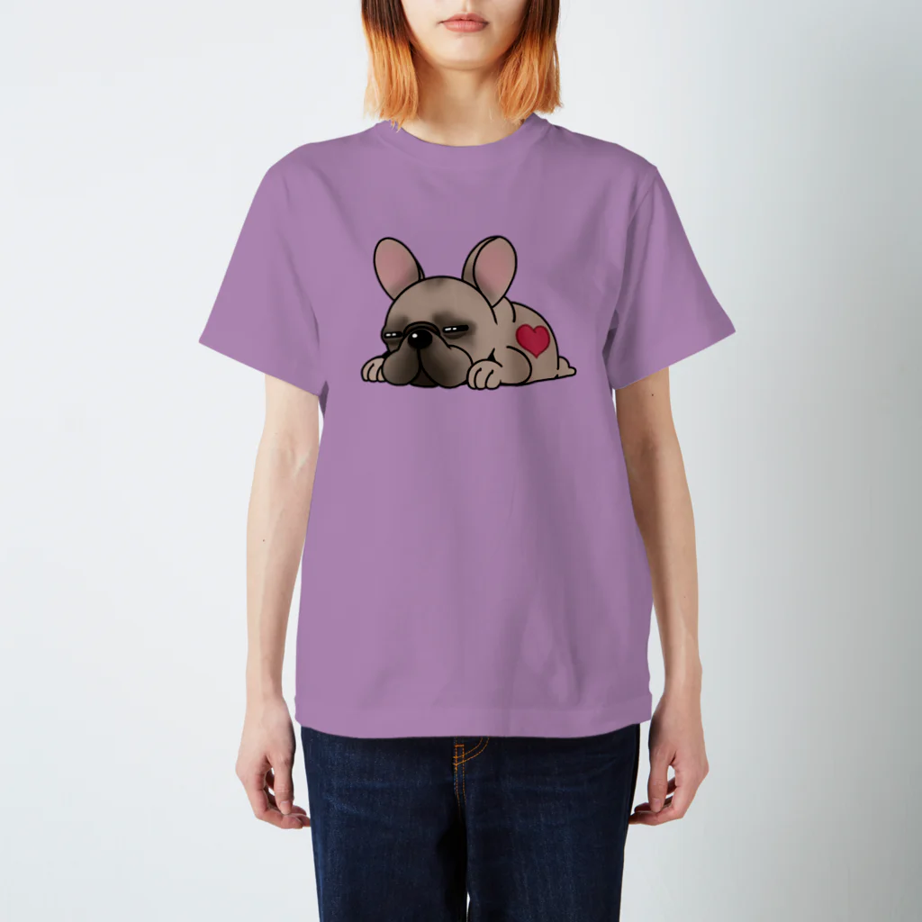 揺れるブヒ犬 Wiggly Pooch のふて寝のフレブル Regular Fit T-Shirt