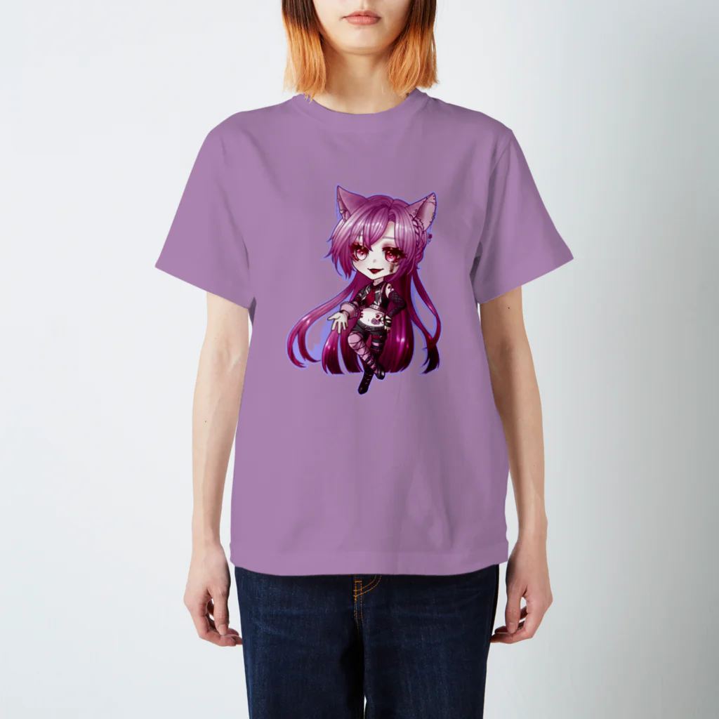 猫魔くろはの強欲ばぶず_遥渚ゆめ スタンダードTシャツ