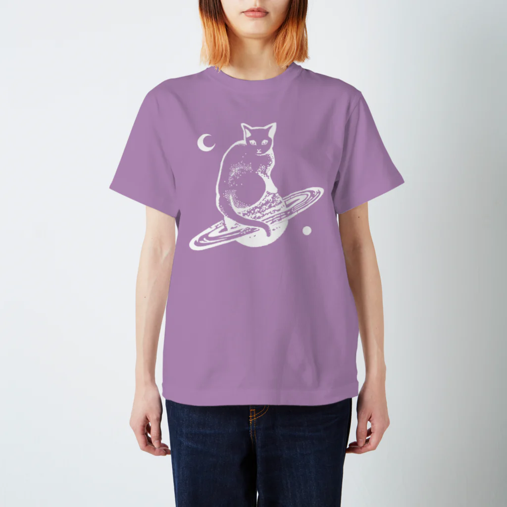 金星灯百貨店のスペースキャット　白線 スタンダードTシャツ