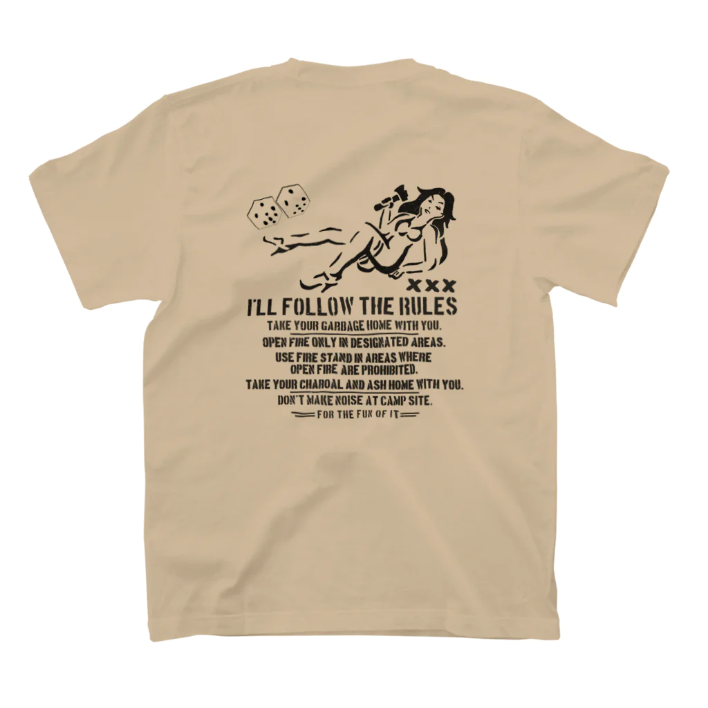 Too fool campers Shop!のT.F.CAMPER06 AXEGIRL(BK) スタンダードTシャツの裏面