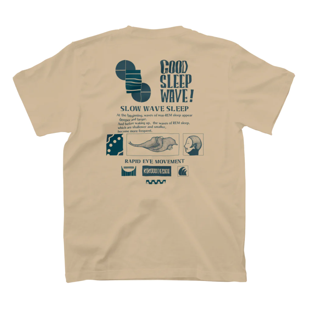 KIKUUUDESIGNのgood sleep wave Regular Fit T-Shirtの裏面