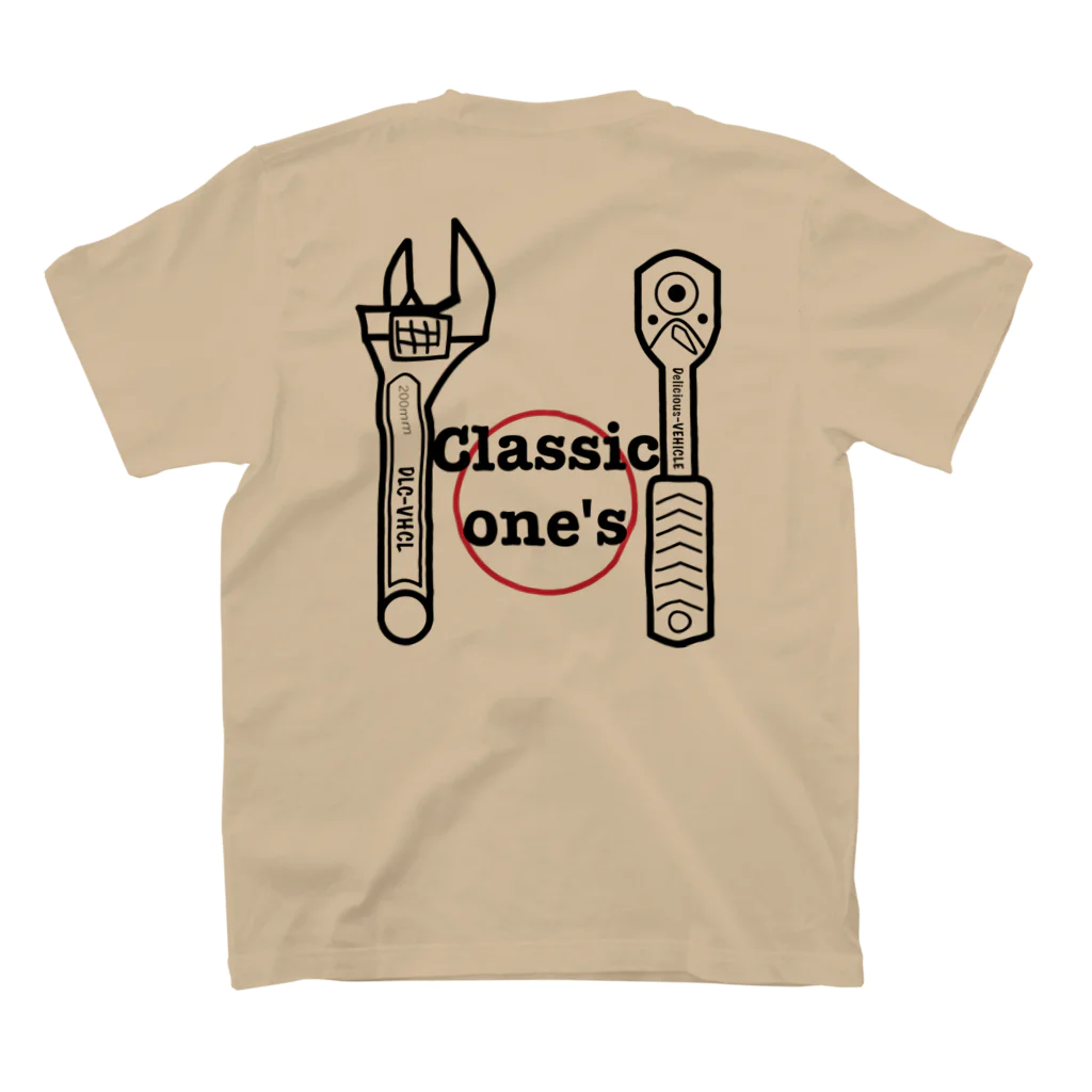 Delicious VEHICLEのCLASSIC TOOLS スタンダードTシャツの裏面