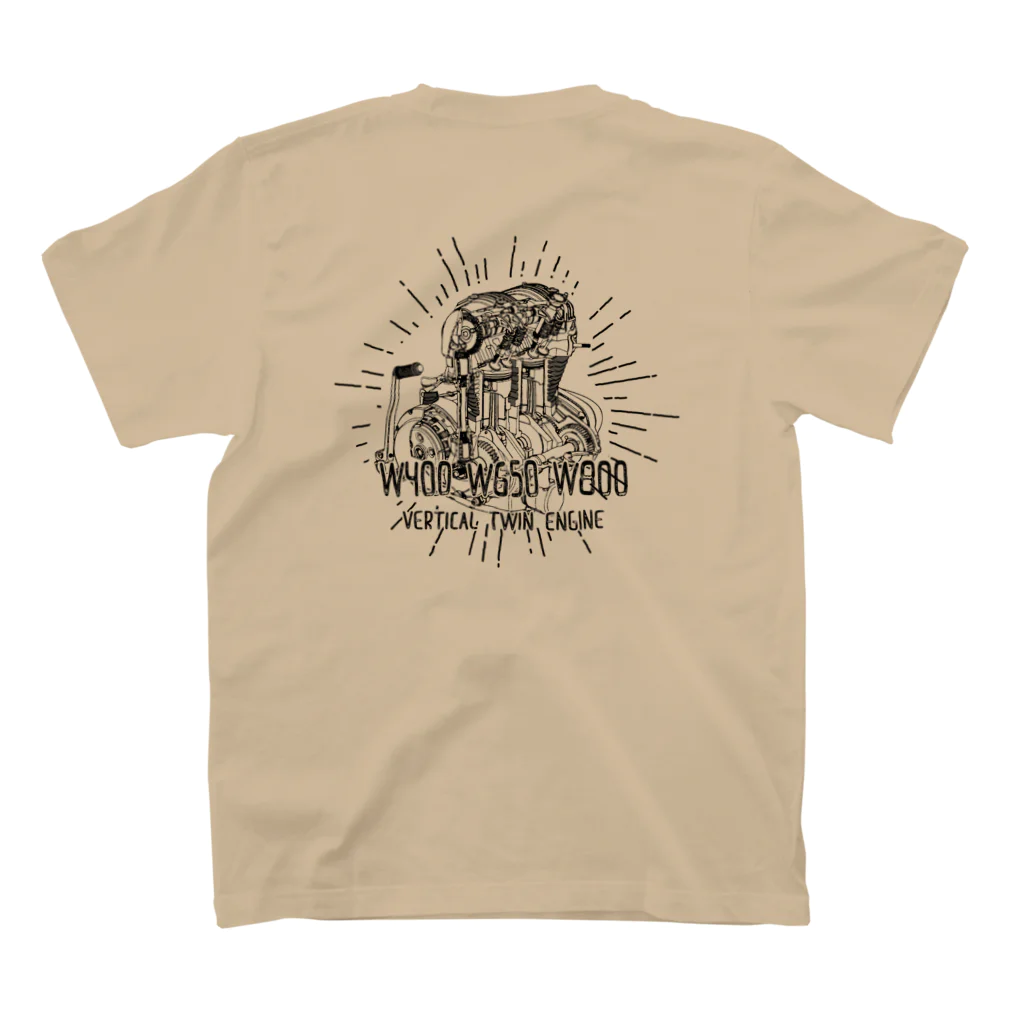 Too fool campers Shop!のW ENGINE03(黒文字) スタンダードTシャツの裏面