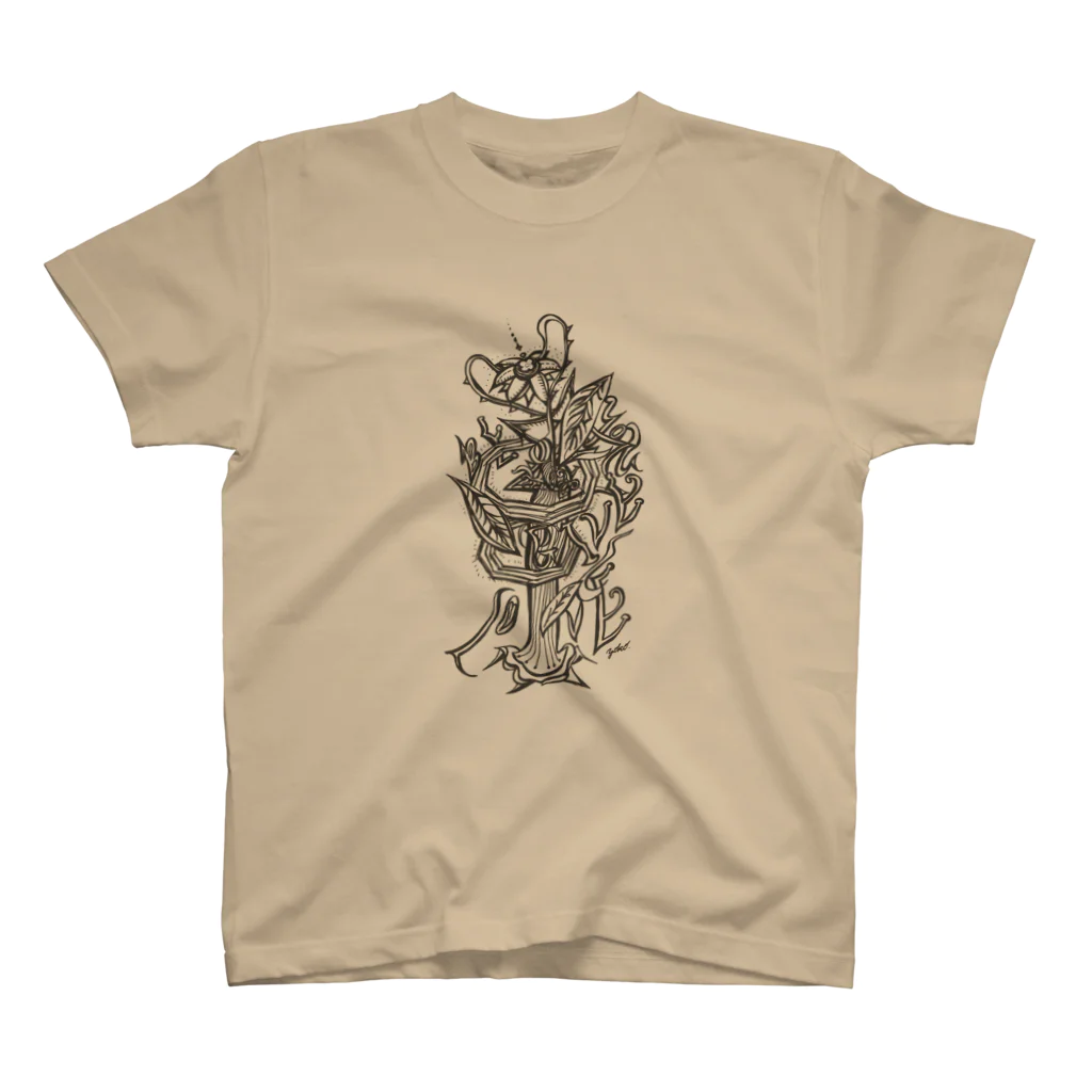 randomyokoのBe You, Give Love [隠れたメッセージ・愛の木・抽象画] Regular Fit T-Shirt