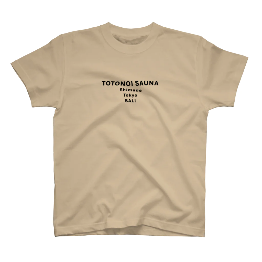 Saunners Village サウナーズビレッジのTOTONOI SAUNA　オリジナルロゴ ブラック スタンダードTシャツ