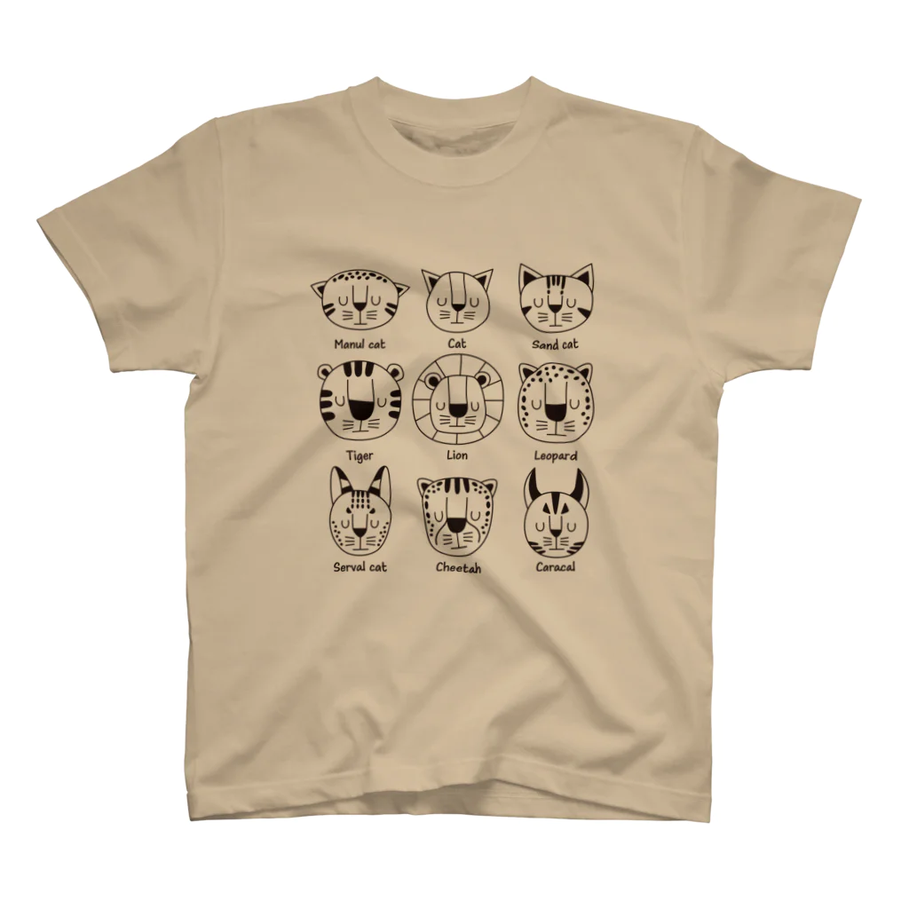 ねこじゃらしの北欧風の猫科動物 -scandinavian style feline- スタンダードTシャツ