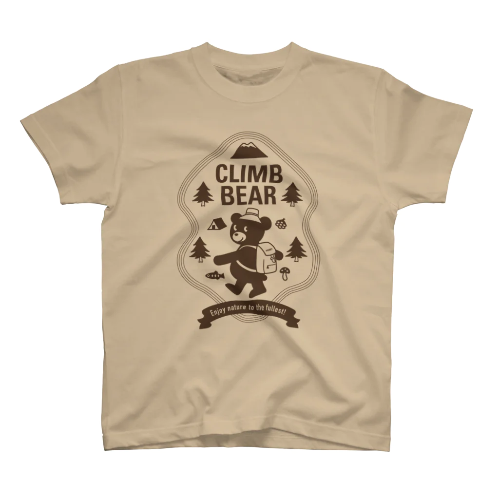 muneji_origamiのCLIMB BEAR（フロントプリント） スタンダードTシャツ