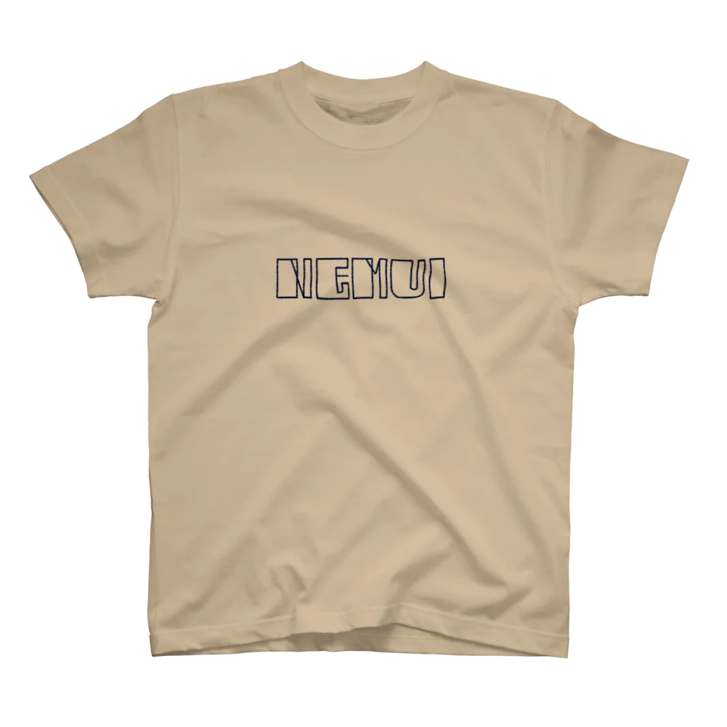 半生屋の手レタリング NEMUI Regular Fit T-Shirt