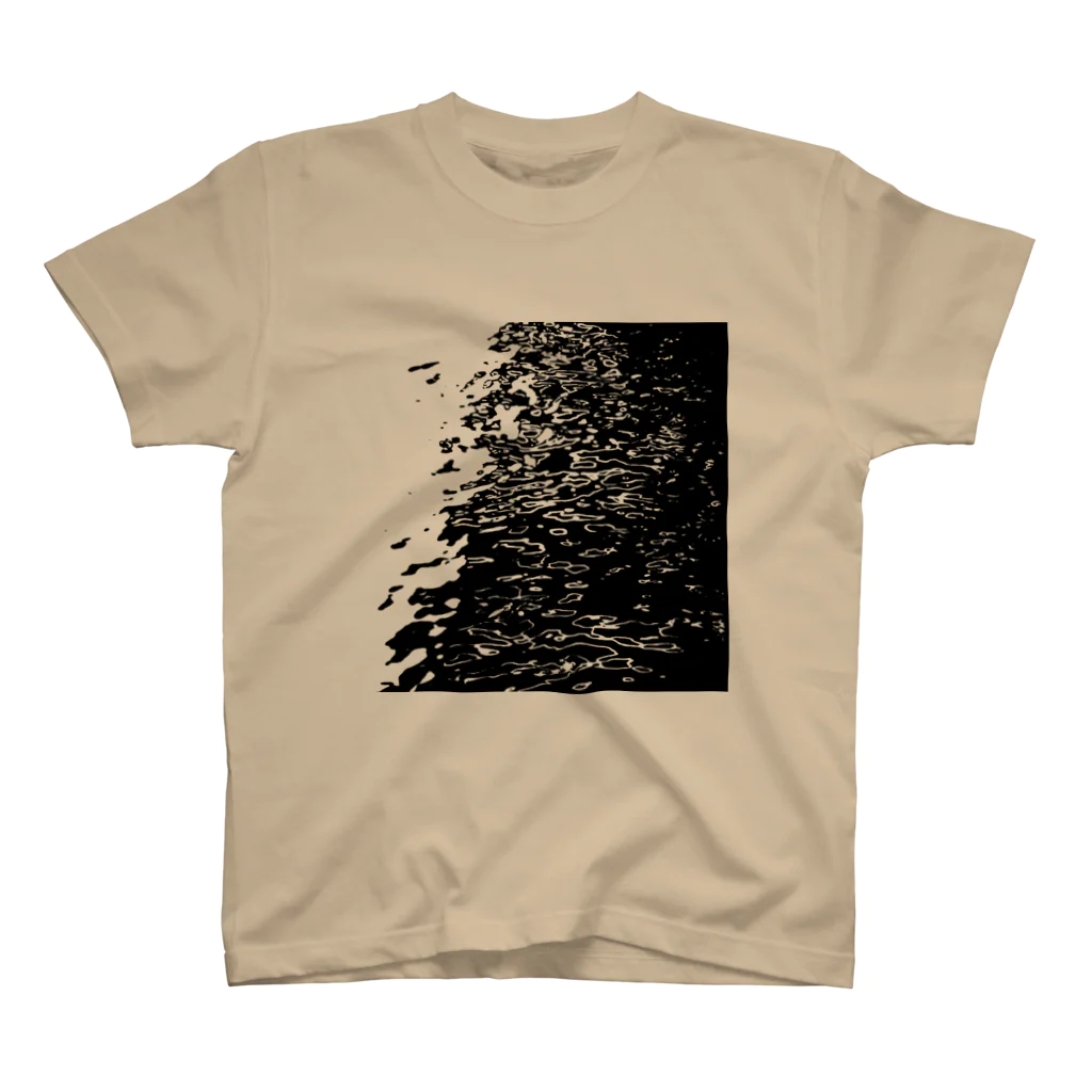 emrの波紋 (黒×背景なし) スタンダードTシャツ