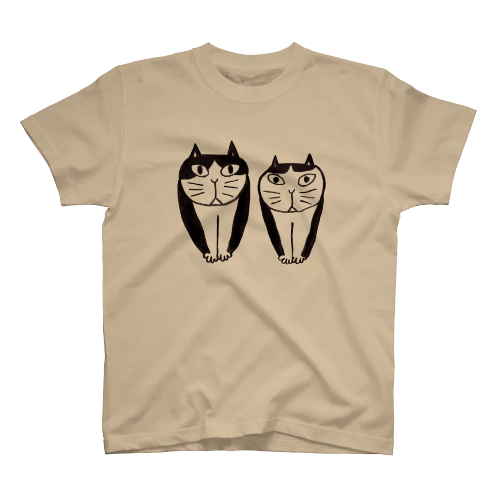 福猫屋の猫の夫婦 スタンダードTシャツ