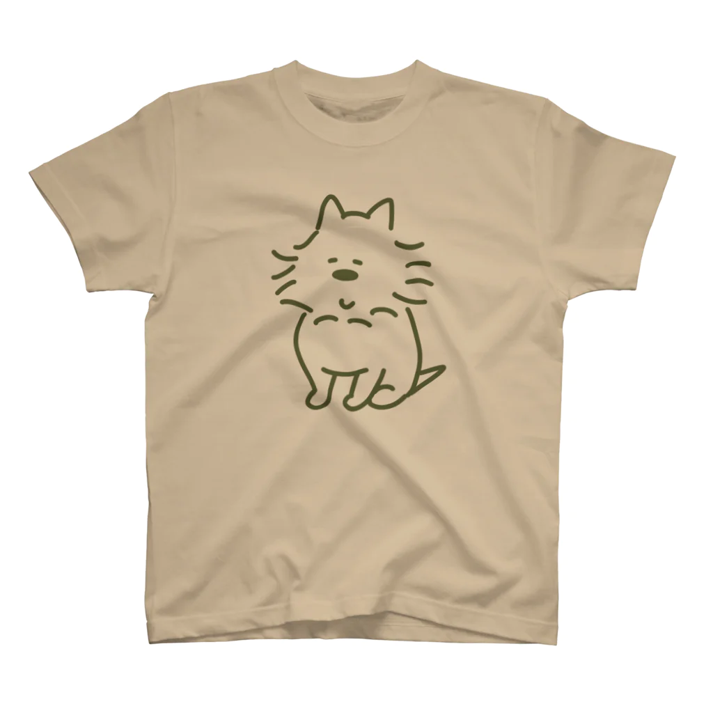 るんるんるびちゃんの寝ぐせるびちゃんカーキ Regular Fit T-Shirt