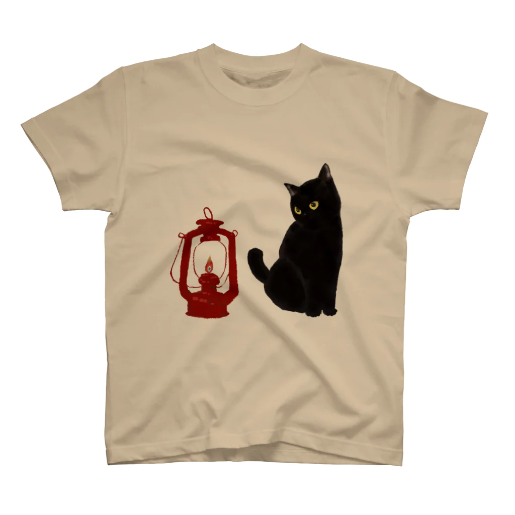 WAMI ARTのランタン猫 Regular Fit T-Shirt