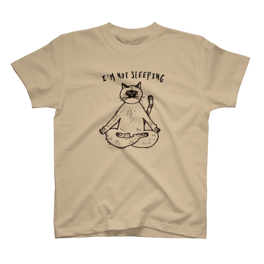 UjiYogaHouseの寝てるんちゃうで！瞑想ヨガ猫/yogaねこ Regular Fit T-Shirt