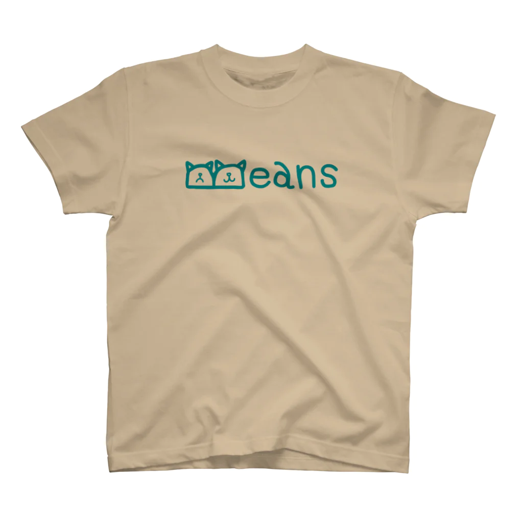 BeansショップのBeans北欧風ブルーロゴ Regular Fit T-Shirt