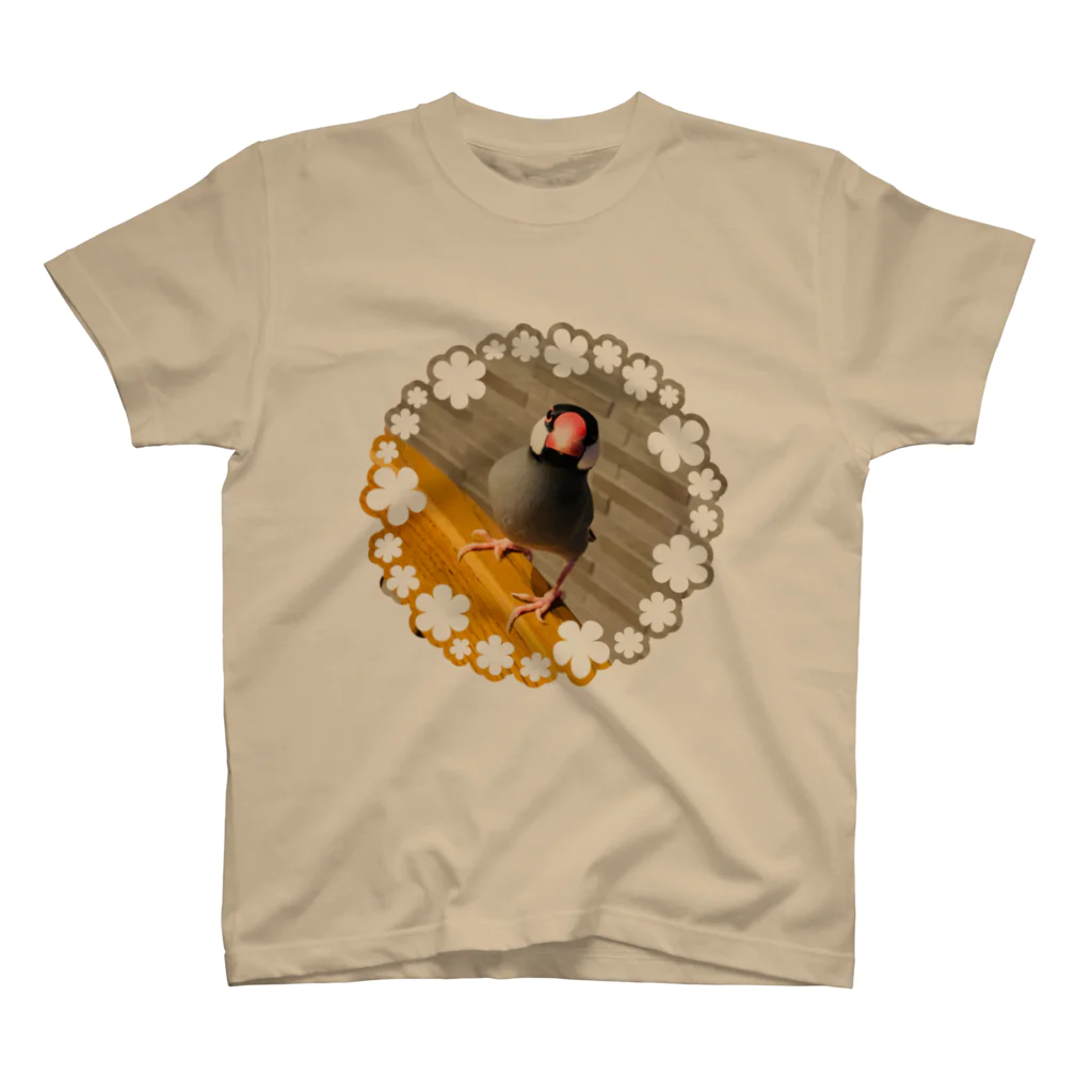 推しのある人生をの文鳥のはるさめちゃん スタンダードTシャツ