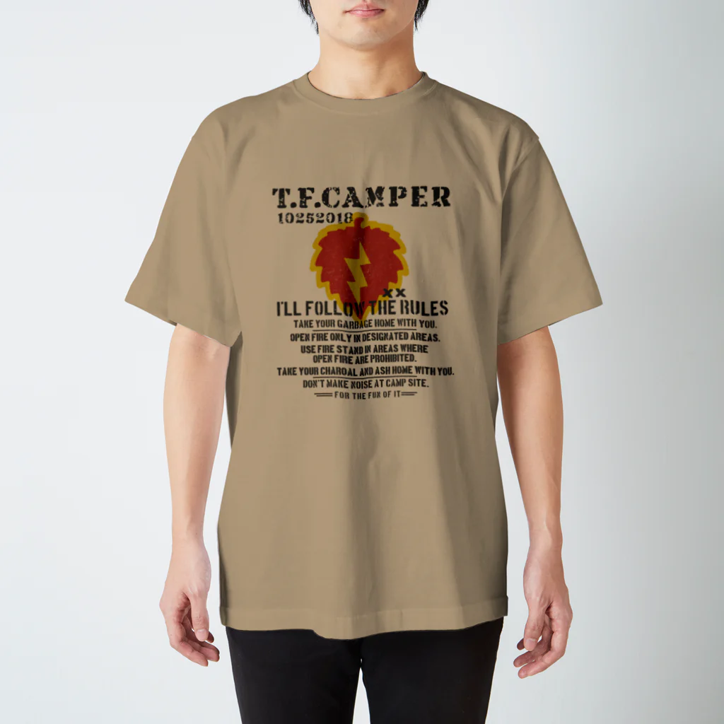 Too fool campers Shop!のT.F.CAMPER04(BK) スタンダードTシャツ