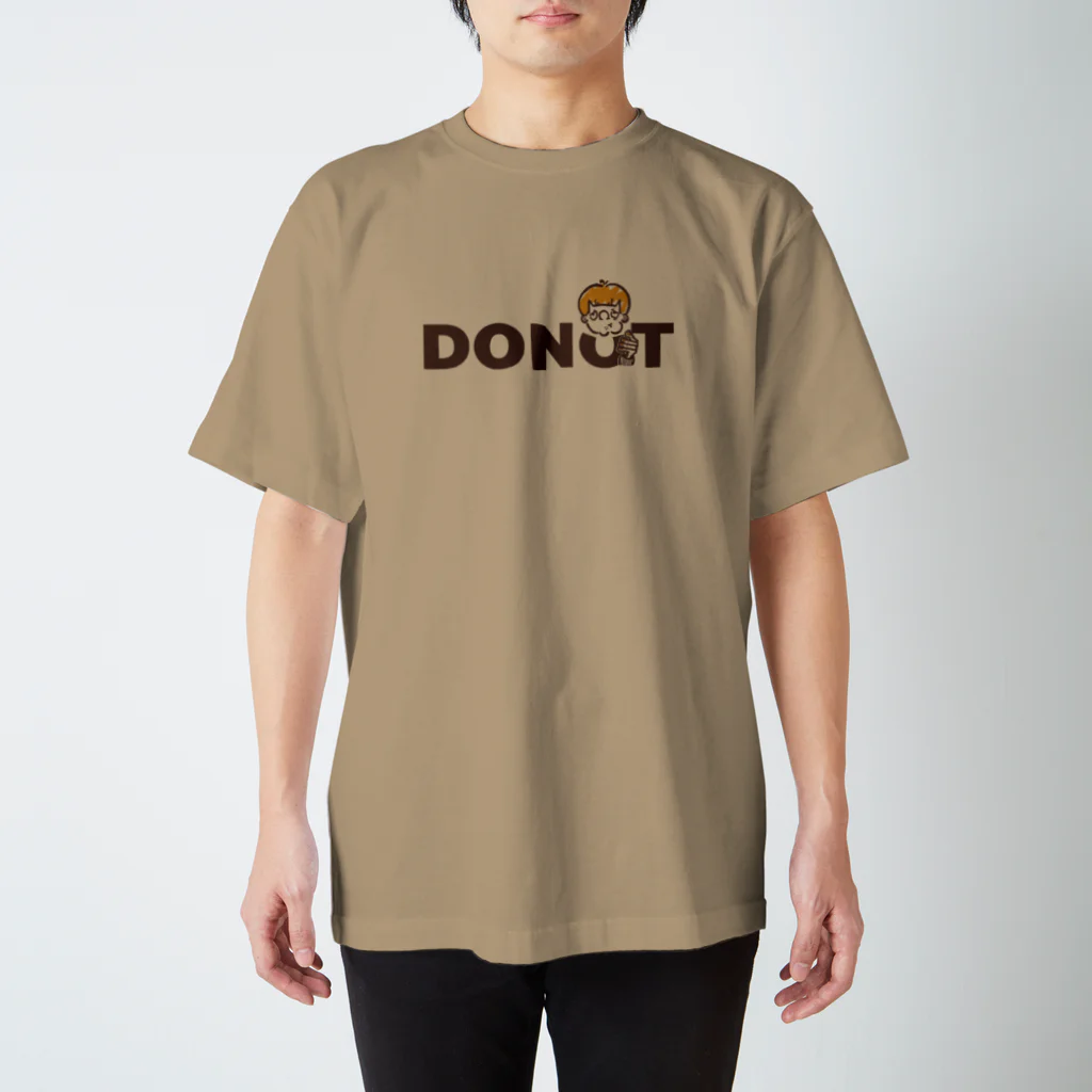 wara-koの『DONOT☞DONUT』白・その他　マッシュな男の子の日常 スタンダードTシャツ