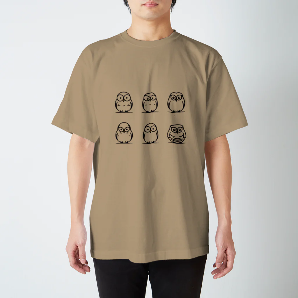 MiMiZukのかわいいふくろう スタンダードTシャツ