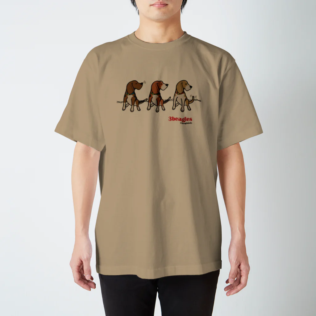 beagle meter the shopの3beagles #005 スタンダードTシャツ