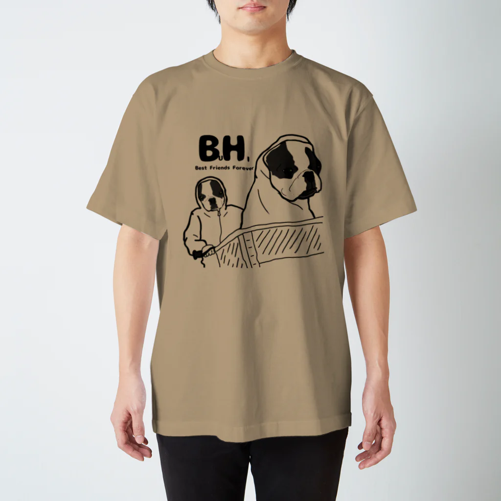 どむの下っ歯のBUHI 自転車に乗って… スタンダードTシャツ