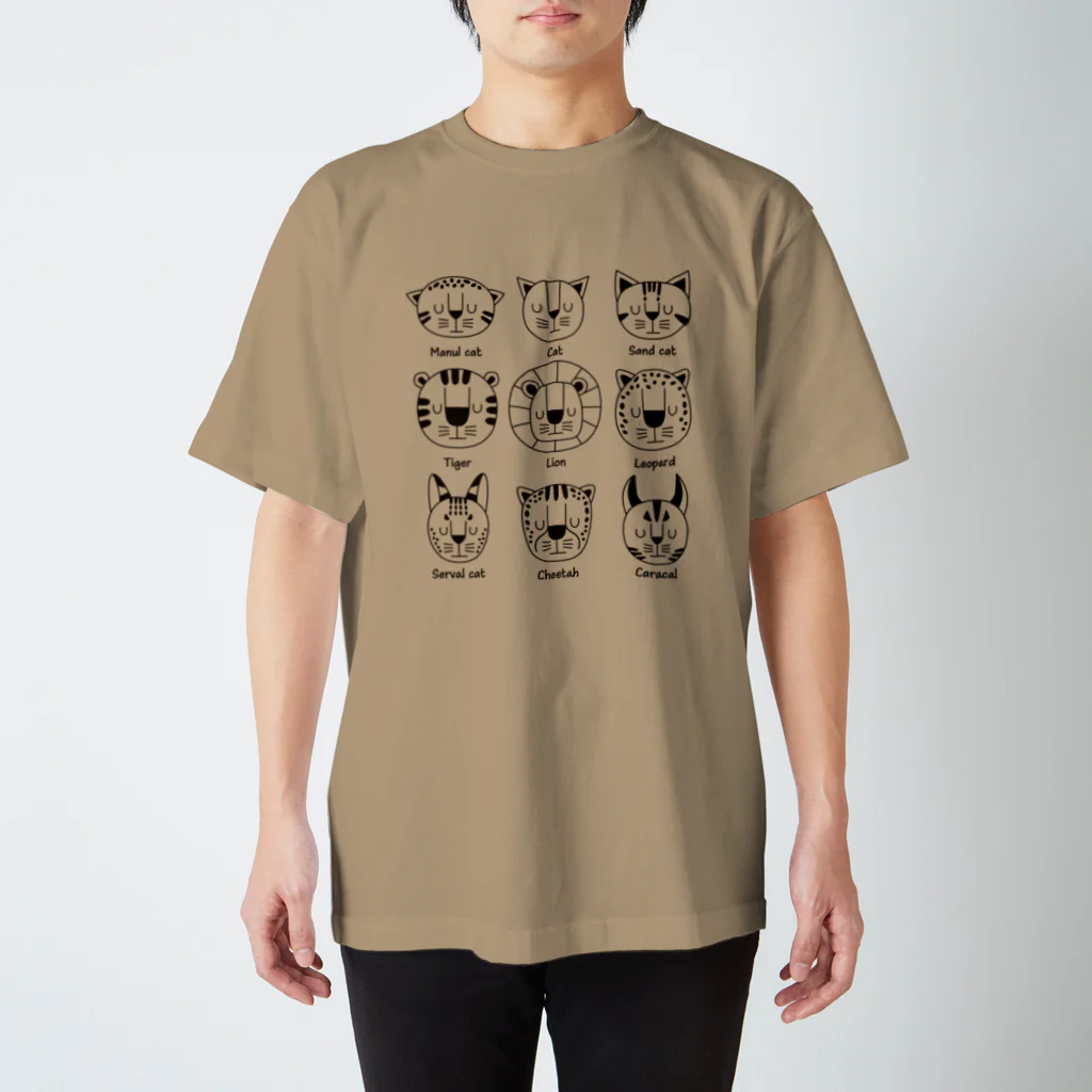 ねこじゃらしの北欧風の猫科動物 -scandinavian style feline- スタンダードTシャツ