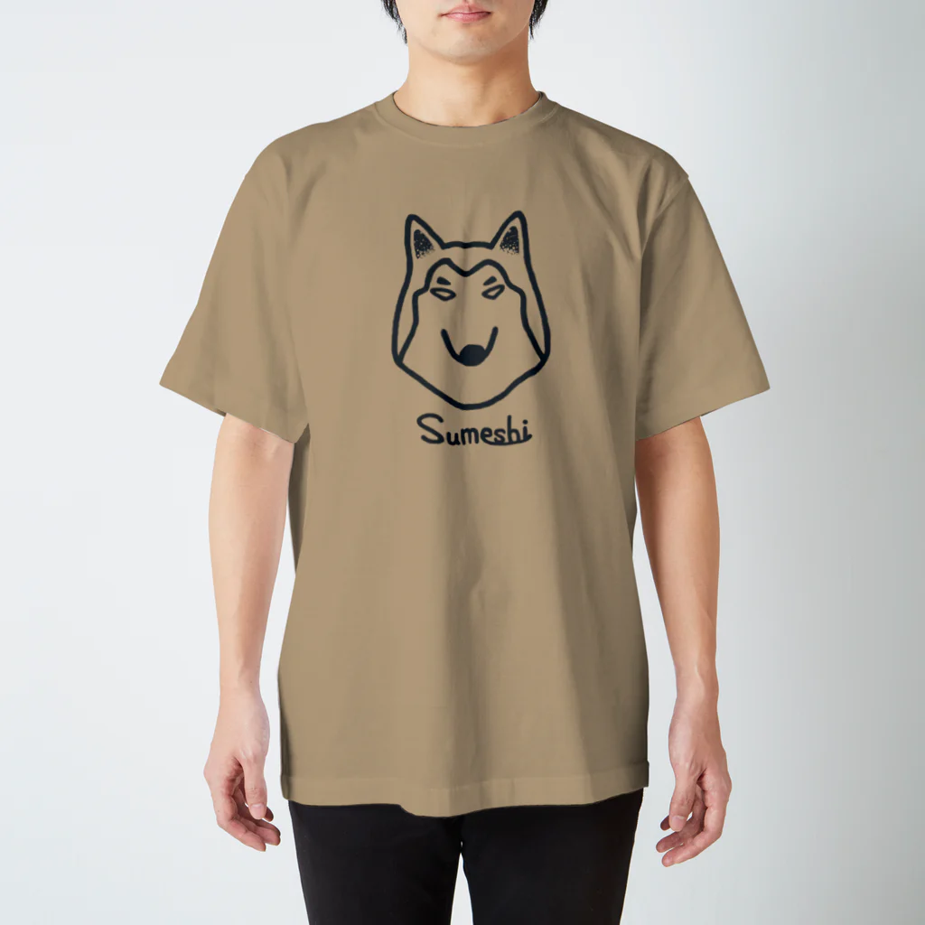 colori_animaliのオオカミのsumeshi スタンダードTシャツ