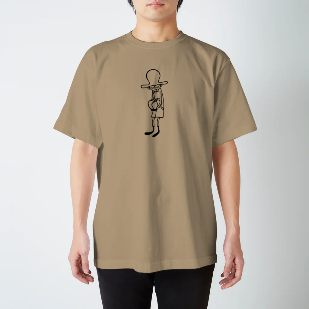 米豆商店／ヨネクラカオリの南京小僧（南瓜男）黒 スタンダードTシャツ
