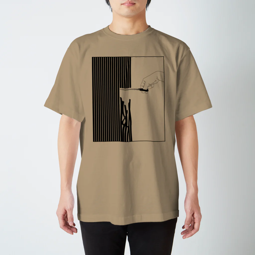 Sinshoku（シンショク）のCUT -BLACK- Regular Fit T-Shirt