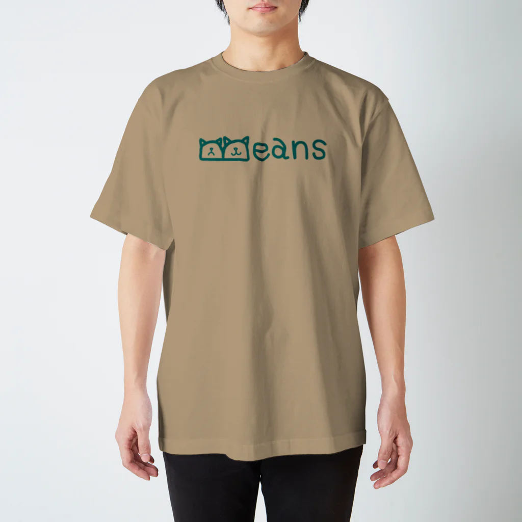 BeansショップのBeans北欧風ブルーロゴ Regular Fit T-Shirt