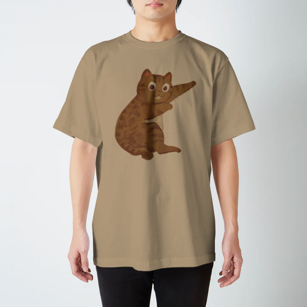 大統領のねこちゃんグッズの現場監督むぎ スタンダードTシャツ