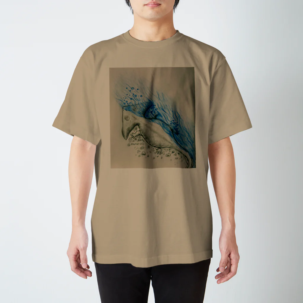 爬類　魚　（ はるい うお ）のディプロカウルスさん、川で… Regular Fit T-Shirt