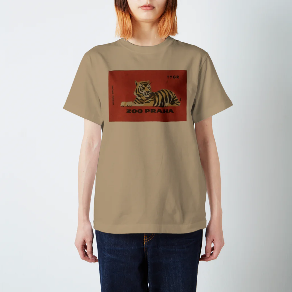 YS VINTAGE WORKSのチェコ・プラハ動物園　虎 スタンダードTシャツ