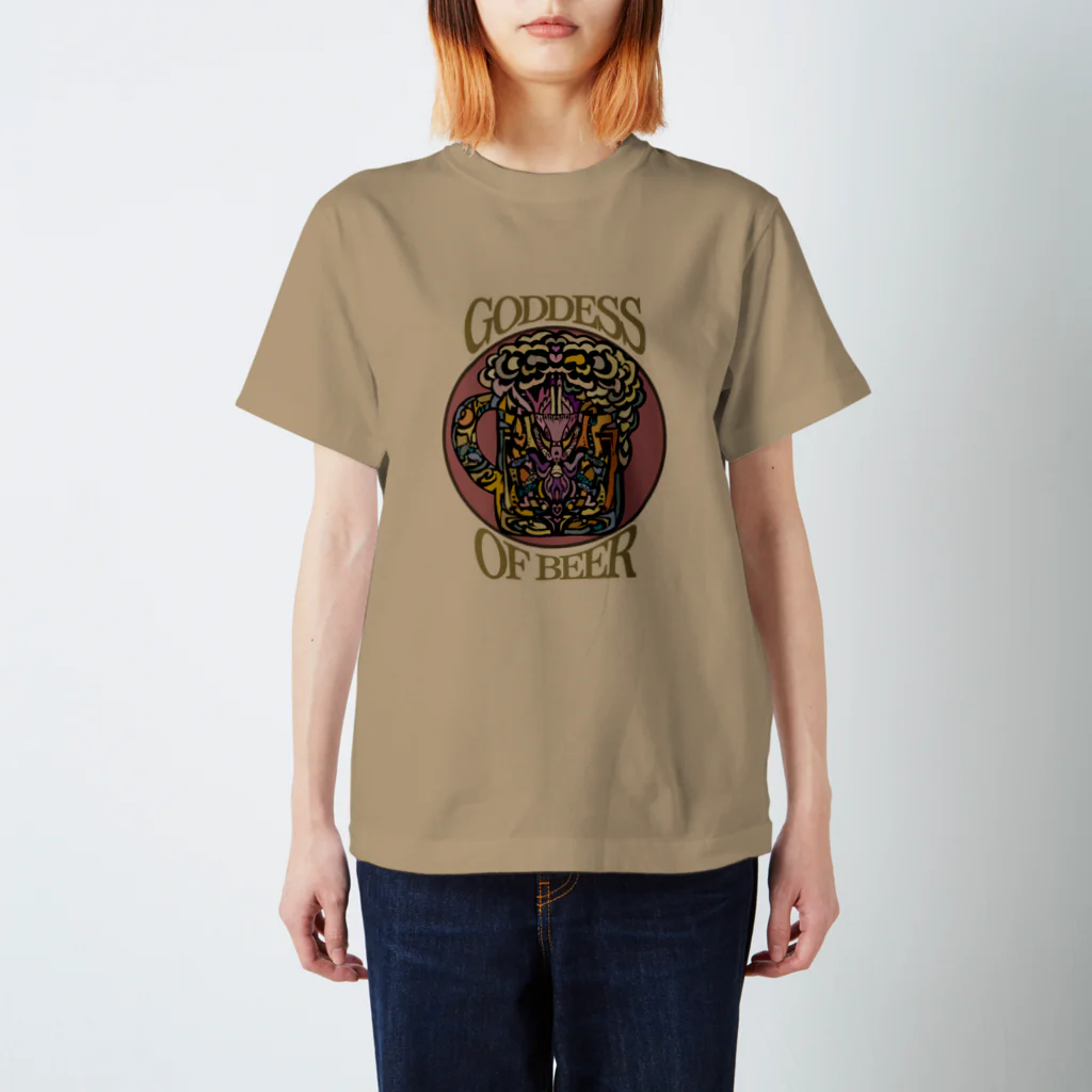 もんぴのアトリエのビールの女神さま スタンダードTシャツ