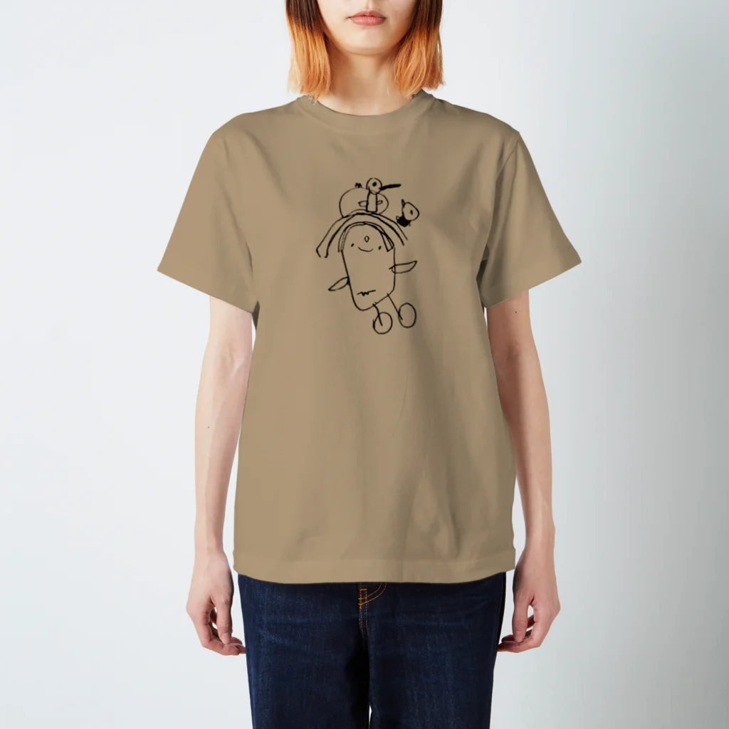 veilchenのBaby bird(黒線ver) スタンダードTシャツ