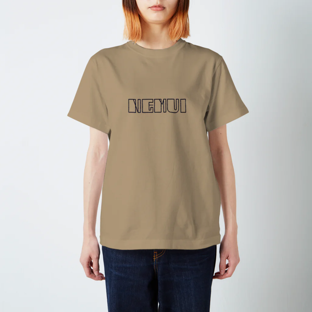 半生屋の手レタリング NEMUI Regular Fit T-Shirt