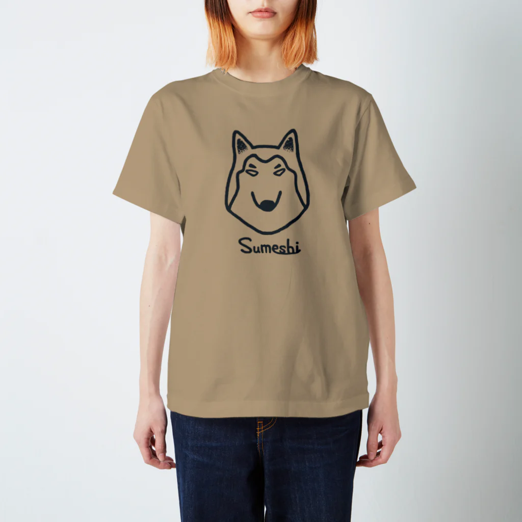 colori_animaliのオオカミのsumeshi スタンダードTシャツ