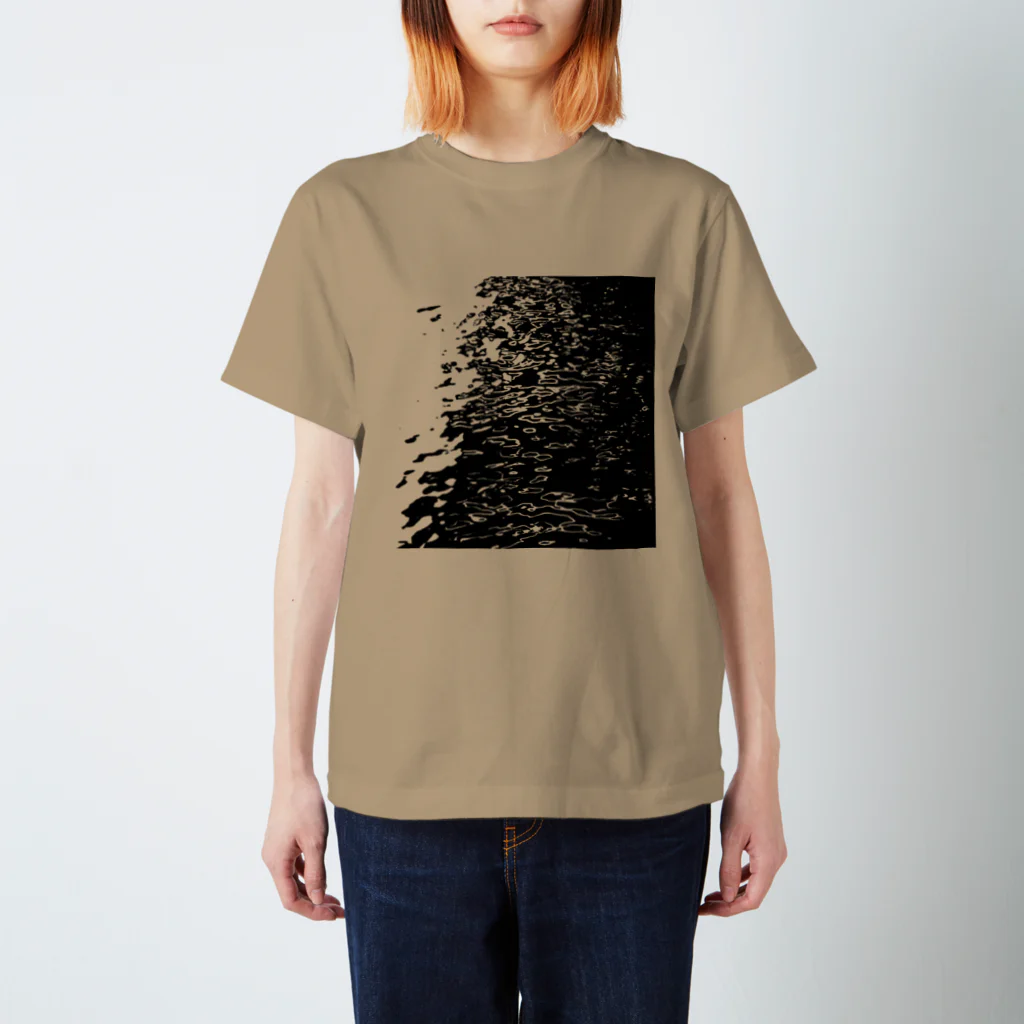emrの波紋 (黒×背景なし) スタンダードTシャツ