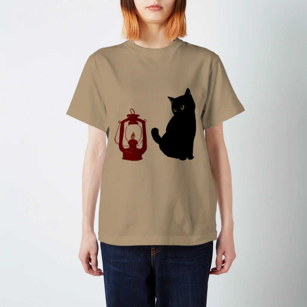 WAMI ARTのランタン猫 スタンダードTシャツ