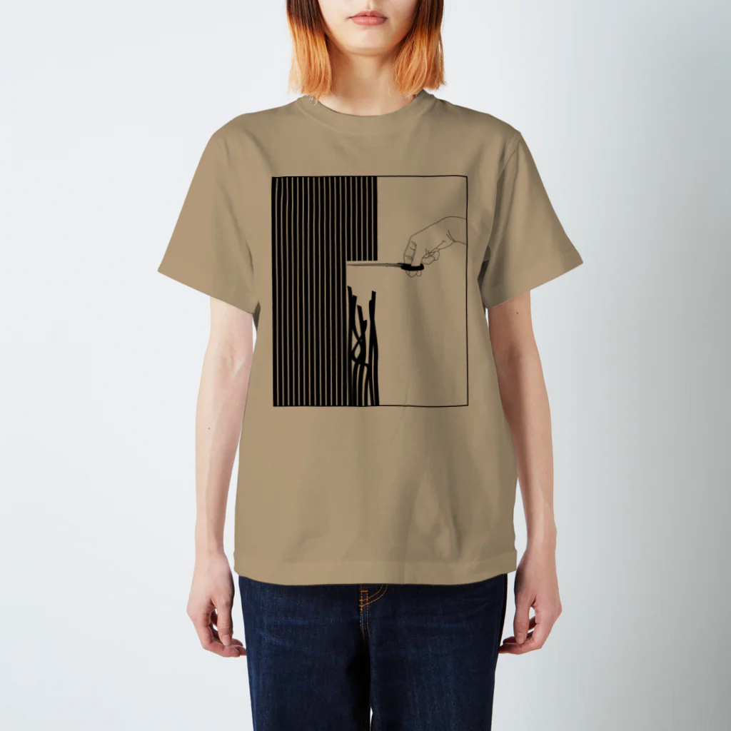 Sinshoku（シンショク）のCUT -BLACK- Regular Fit T-Shirt