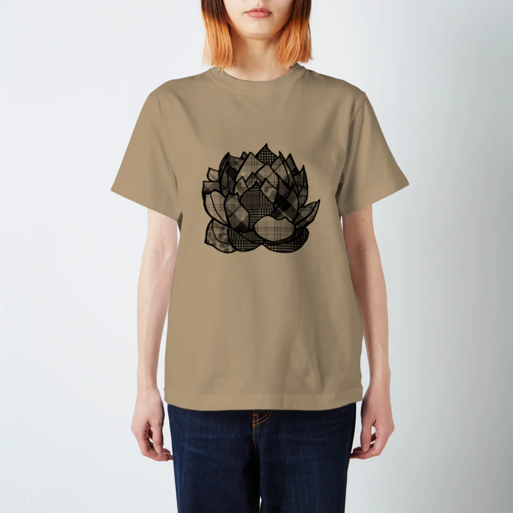 すずらん工房の多肉植物　モノトーン Regular Fit T-Shirt