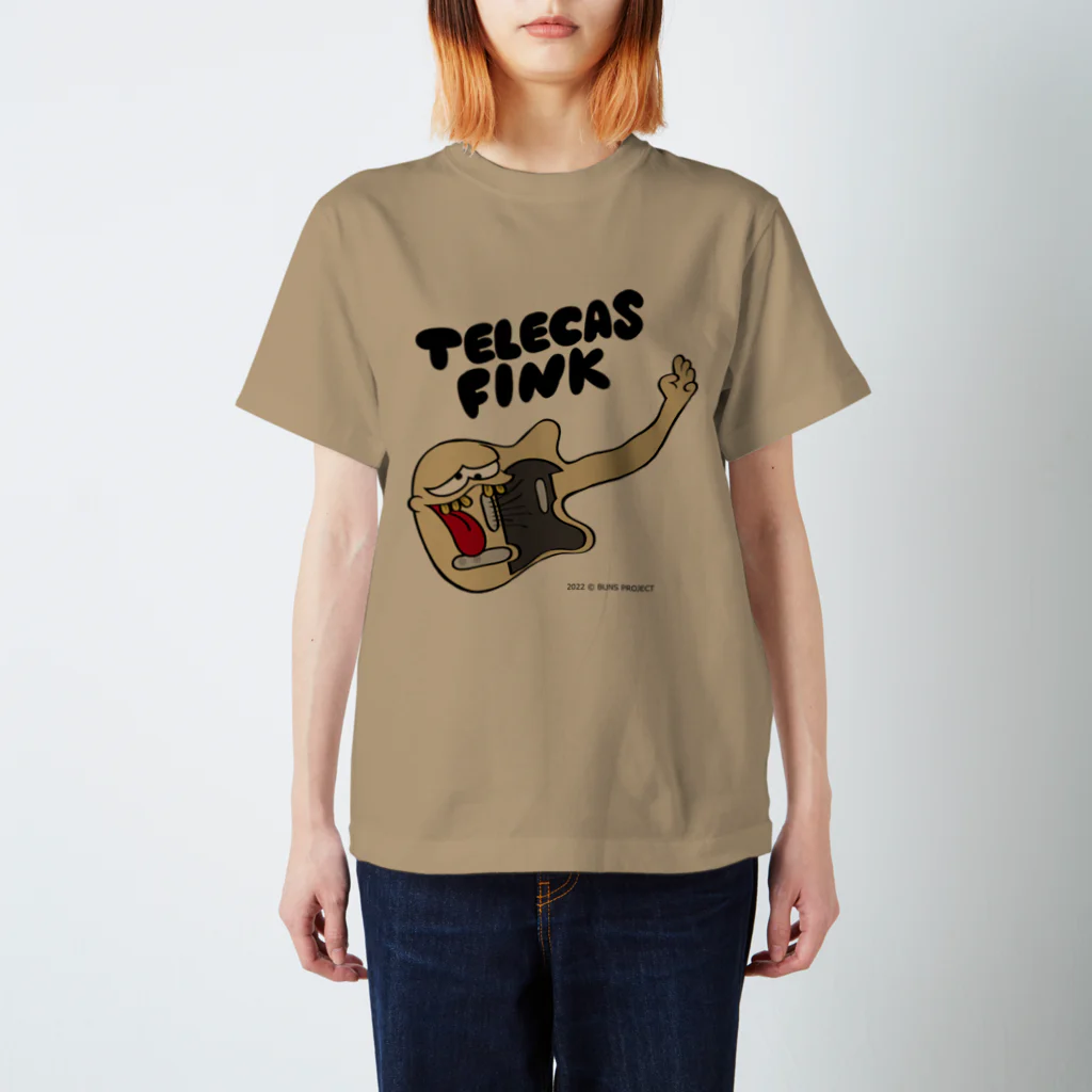 バンズオリジナルのトムとザ・ギターズ　テレキャスフィンク Regular Fit T-Shirt