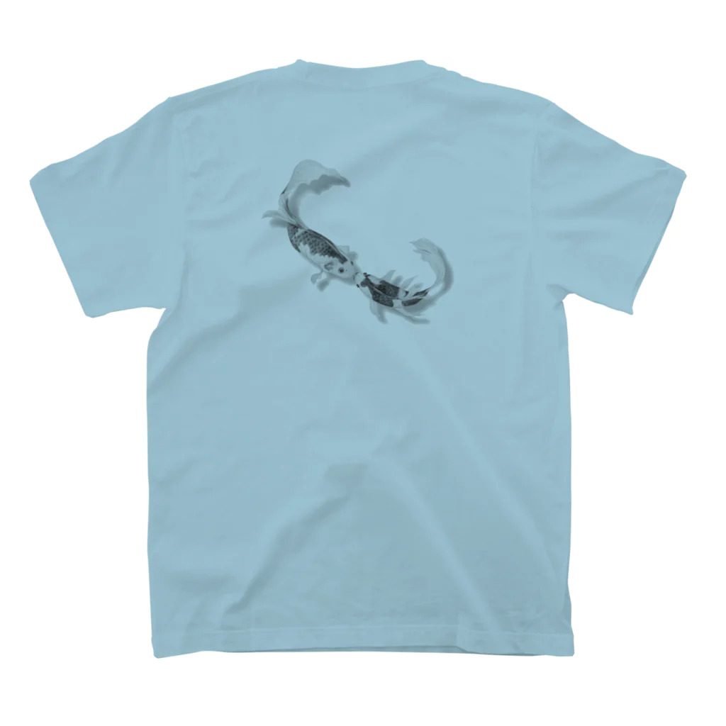 idumi-artの錦鯉　モノクロ スタンダードTシャツの裏面