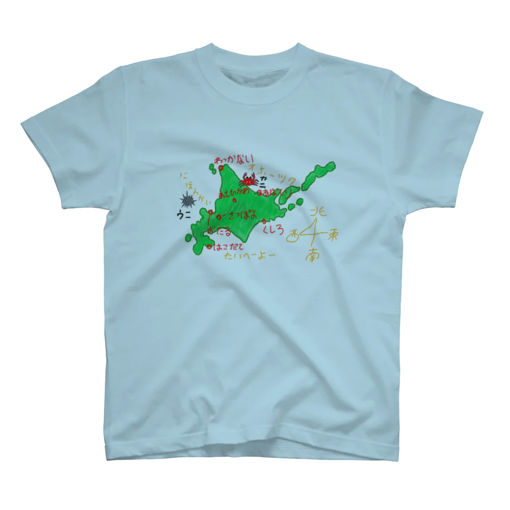 ❄️エゾヤマピチュー⚡️の手描き北海道シャツ スタンダードTシャツ