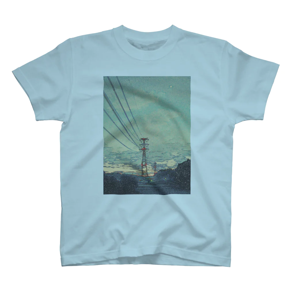 Electrical Babel @ SUZURIのEB-TS003-LB "Silent Dawn" Regular Fit T-Shirt